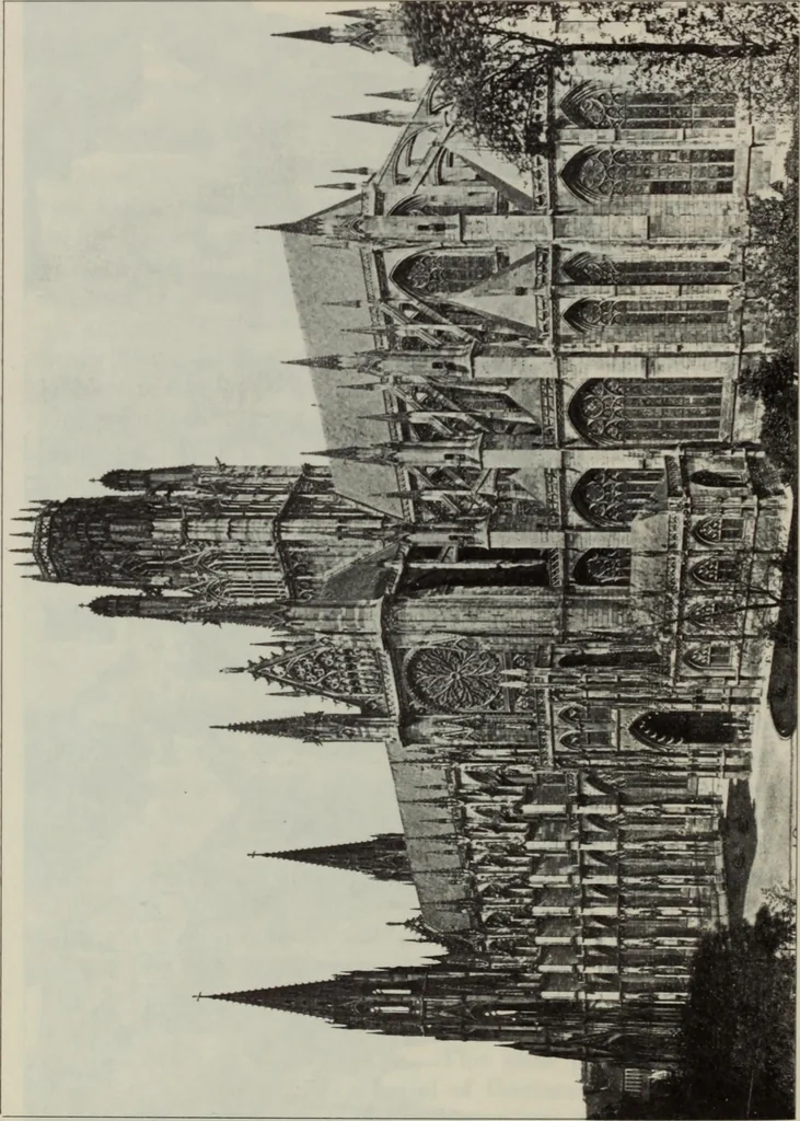 An illustration from Medieval architecture; its origins and development : with lists of monuments and bibliographies, 1909, leaf 400