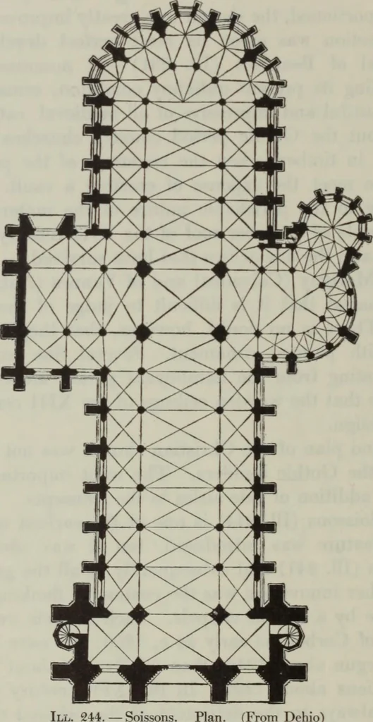 An illustration from Medieval architecture; its origins and development : with lists of monuments and bibliographies, 1909, leaf 410