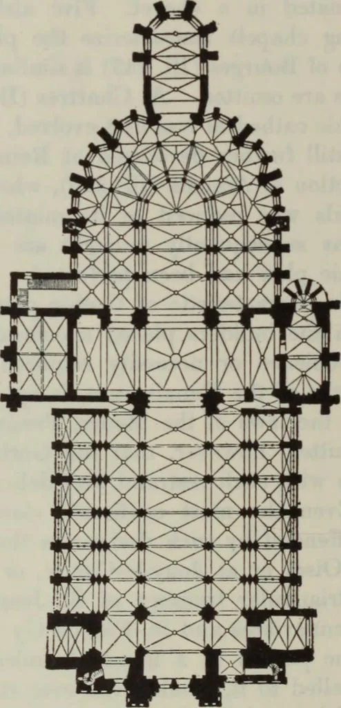 An illustration from Medieval architecture; its origins and development : with lists of monuments and bibliographies, 1909, leaf 414