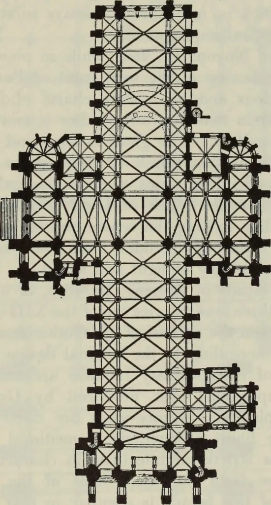 An illustration from Medieval architecture; its origins and development : with lists of monuments and bibliographies, 1909, leaf 417