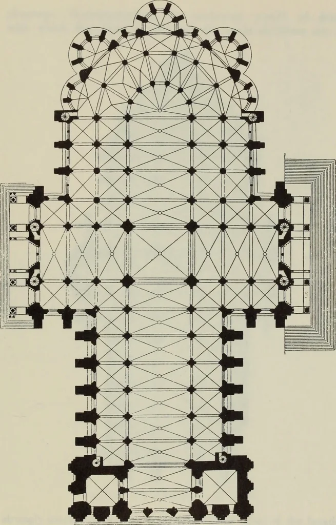 An illustration from Medieval architecture; its origins and development : with lists of monuments and bibliographies, 1909, leaf 419