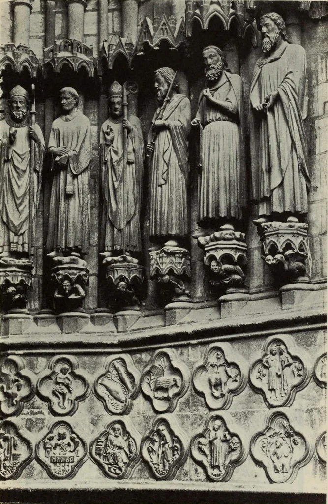 An illustration from Medieval architecture; its origins and development : with lists of monuments and bibliographies, 1909, leaf 457