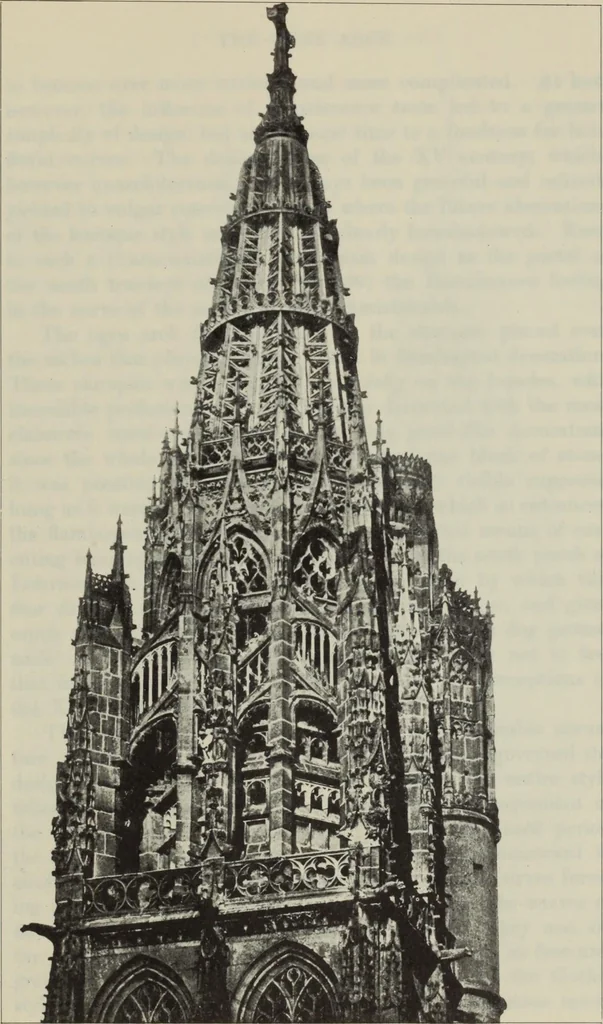 An illustration from Medieval architecture; its origins and development : with lists of monuments and bibliographies, 1909, leaf 543