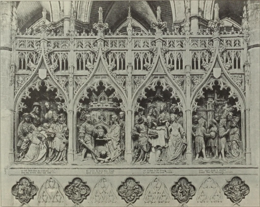 An illustration from Medieval architecture; its origins and development : with lists of monuments and bibliographies, 1909, leaf 572