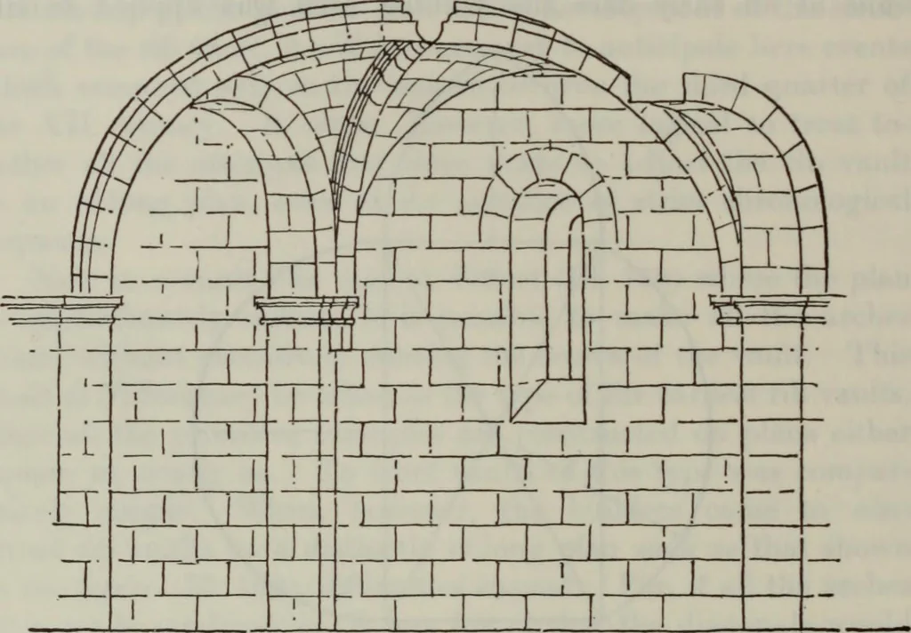 An illustration from Medieval architecture; its origins and development : with lists of monuments and bibliographies, 1909, leaf 89