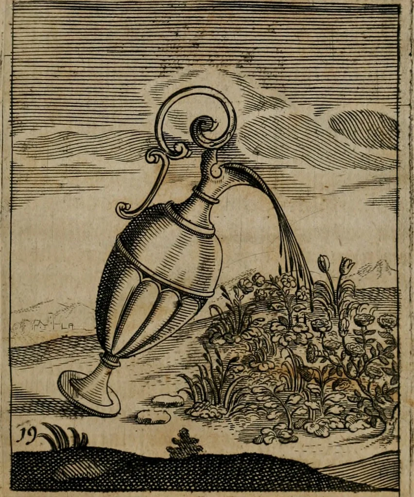 An illustration from Meditationes emblematicae de restaurata pace Germaniae = Sinnebilder von dem widergebrachten Teutschen Frieden, 1649, leaf 46