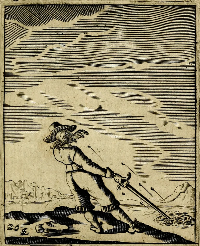 An illustration from Meditationes emblematicæ de restaurata pace Germaniæ. : Sinnebilder von dem widergebrachten teutschen Frieden, kürtzlich erklärt, 1649, leaf 50