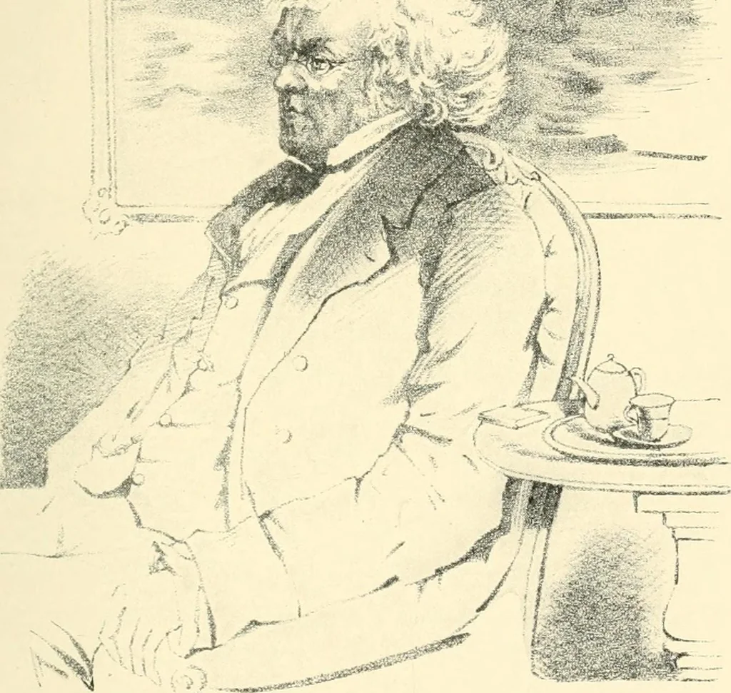 An illustration from Meditations of an autograph collector, 1902, leaf 216