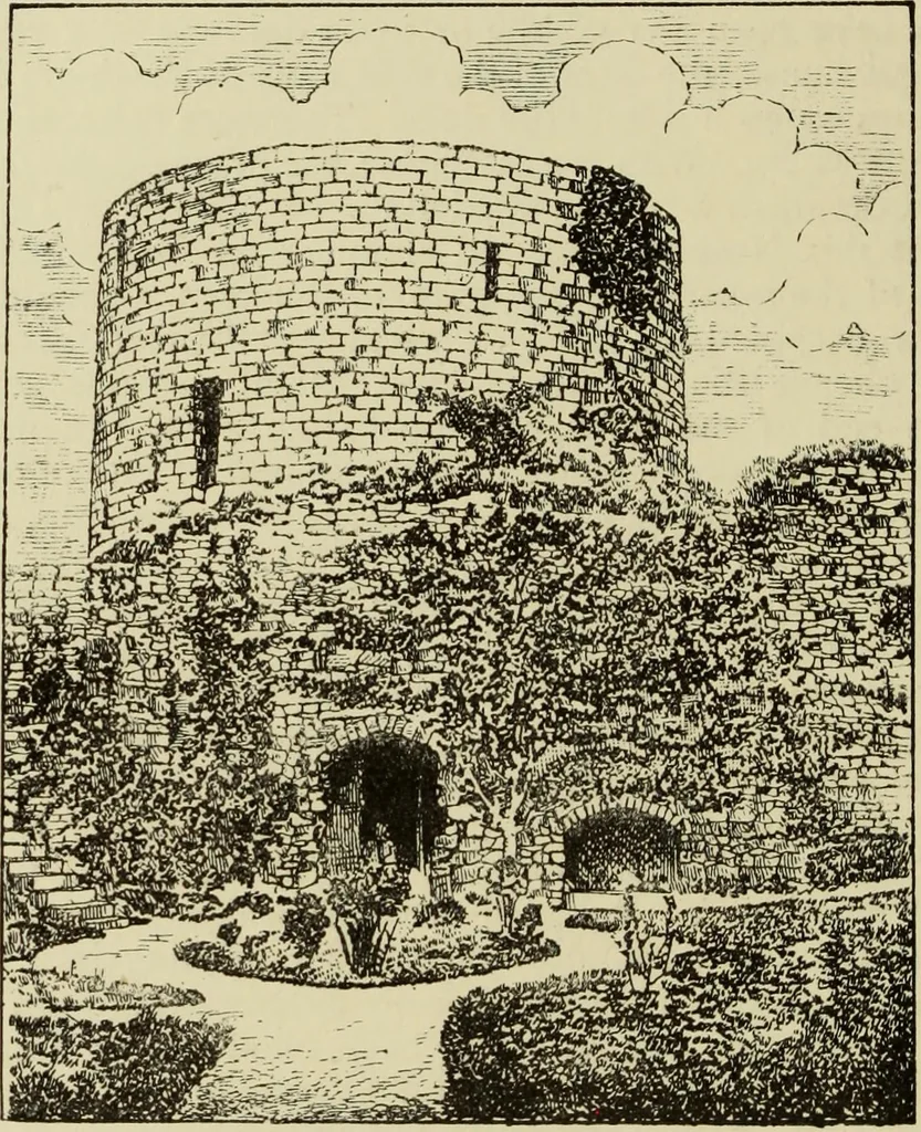 An illustration from Mediæval military architecture in England, 1884, leaf 223