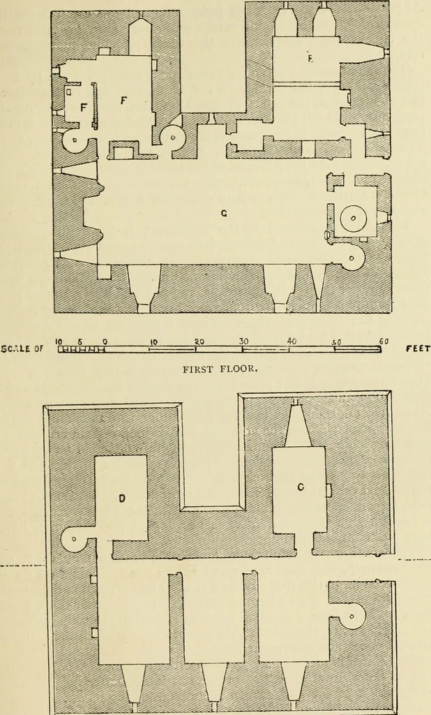 An illustration from Mediæval military architecture in England, 1884, leaf 268