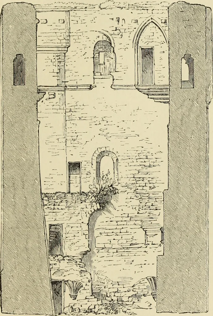An illustration from Mediæval military architecture in England, 1884, leaf 322