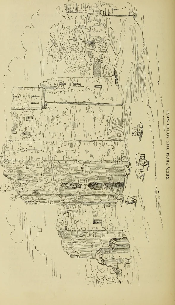 An illustration from Mediæval military architecture in England, 1884, leaf 323