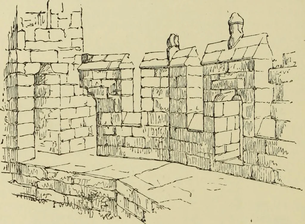 An illustration from Mediæval military architecture in England, 1884, leaf 337
