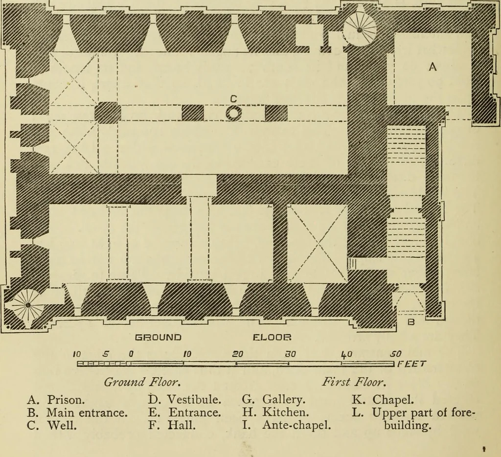 An illustration from Mediæval military architecture in England, 1884, leaf 395