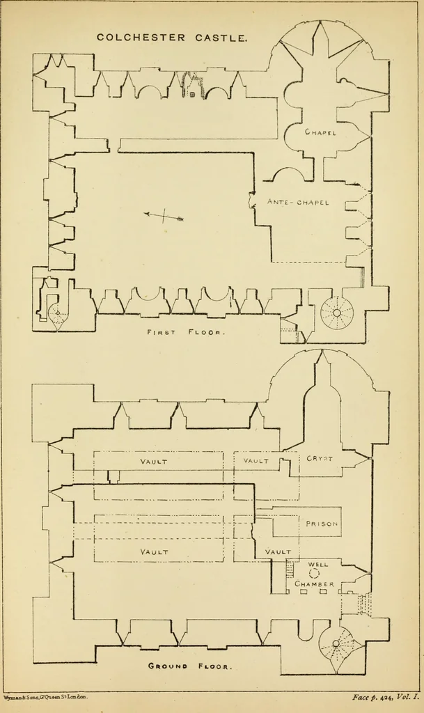 An illustration from Mediæval military architecture in England, 1884, leaf 458