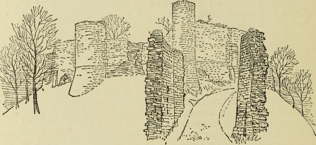 An illustration from Mediæval military architecture in England, 1884, leaf 469