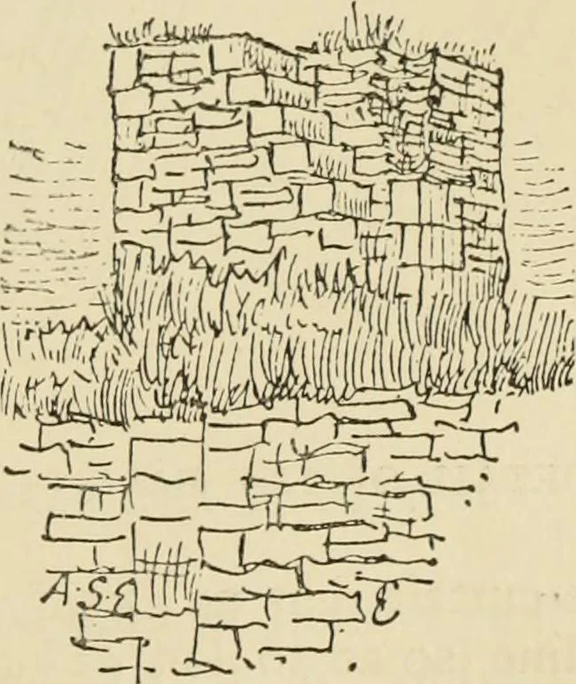 An illustration from Mediæval military architecture in England, 1884, leaf 470