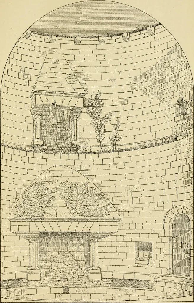 An illustration from Mediæval military architecture in England, 1884, leaf 482