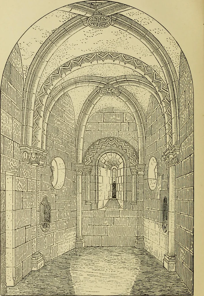 An illustration from Mediæval military architecture in England, 1884, leaf 485