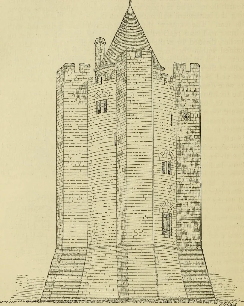 An illustration from Mediæval military architecture in England, 1884, leaf 489