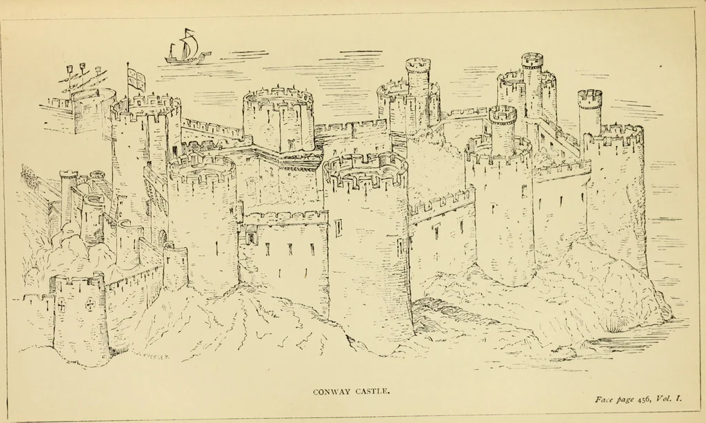 An illustration from Mediæval military architecture in England, 1884, leaf 500