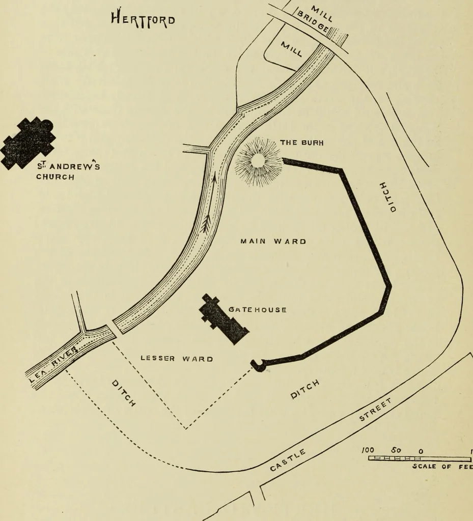 An illustration from Mediæval military architecture in England, 1884, leaf 157
