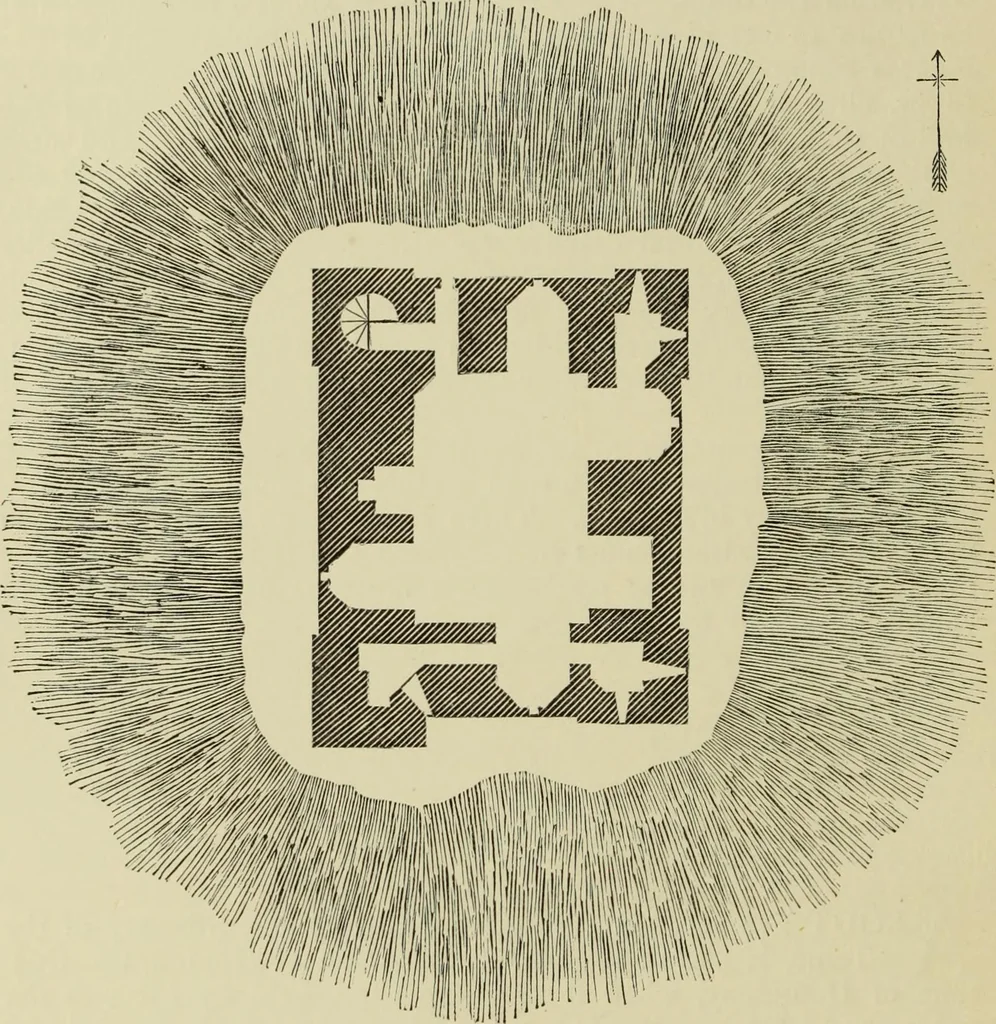 An illustration from Mediæval military architecture in England, 1884, leaf 161