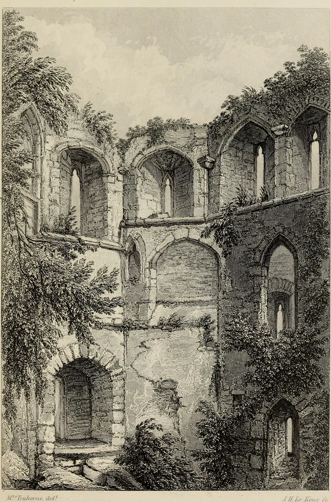 An illustration from Mediæval military architecture in England, 1884, leaf 204