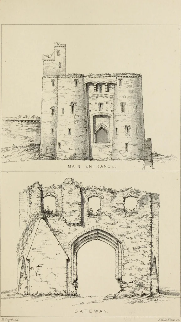 An illustration from Mediæval military architecture in England, 1884, leaf 212