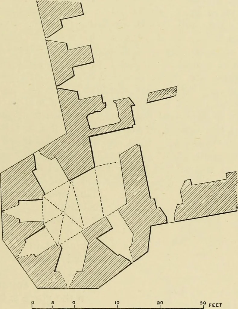 An illustration from Mediæval military architecture in England, 1884, leaf 286