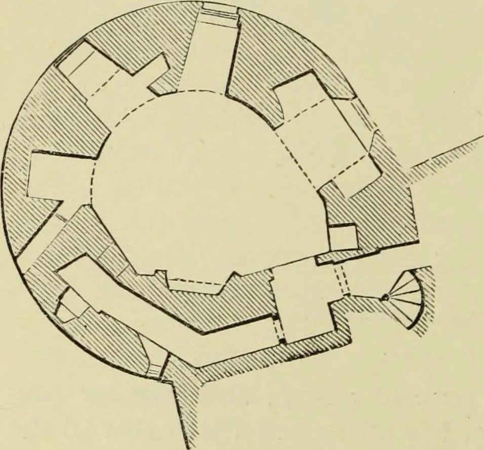 An illustration from Mediæval military architecture in England, 1884, leaf 287
