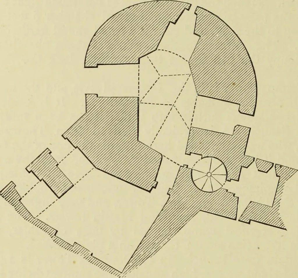 An illustration from Mediæval military architecture in England, 1884, leaf 291