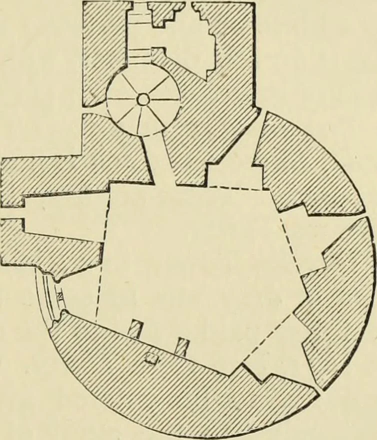 An illustration from Mediæval military architecture in England, 1884, leaf 296