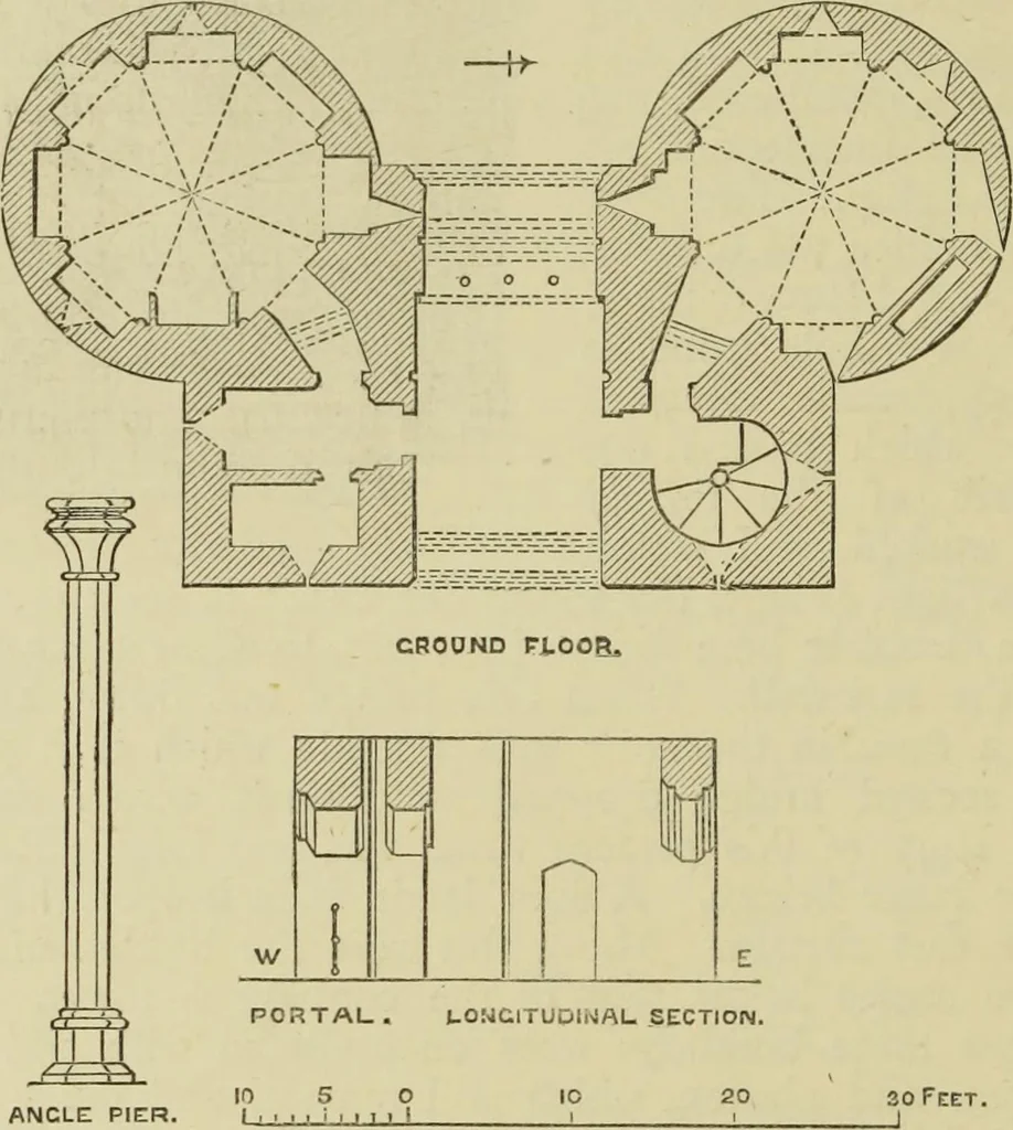 An illustration from Mediæval military architecture in England, 1884, leaf 307