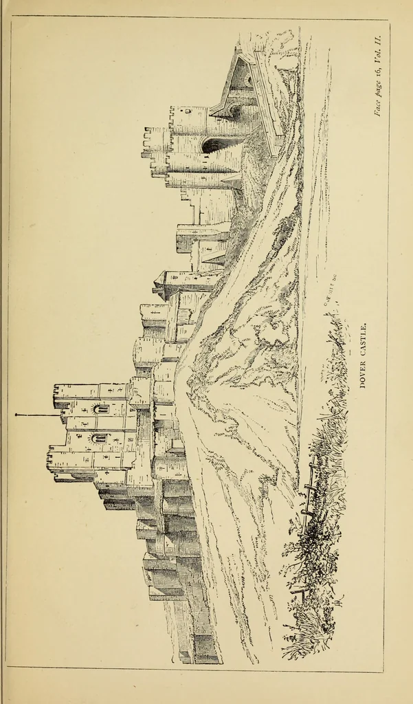 An illustration from Mediæval military architecture in England, 1884, leaf 32