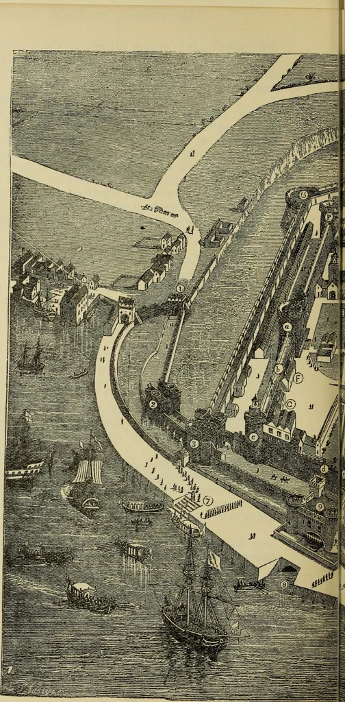 An illustration from Mediæval military architecture in England, 1884, leaf 321