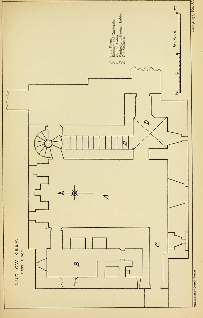 An illustration from Mediæval military architecture in England, 1884, leaf 346