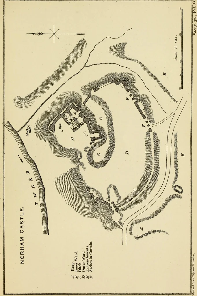 An illustration from Mediæval military architecture in England, 1884, leaf 398