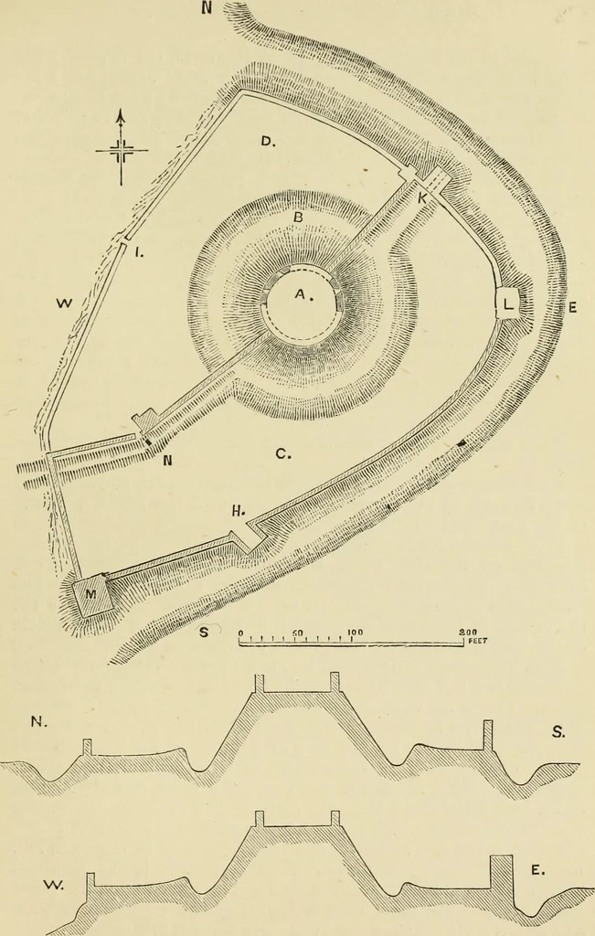 An illustration from Mediæval military architecture in England, 1884, leaf 456