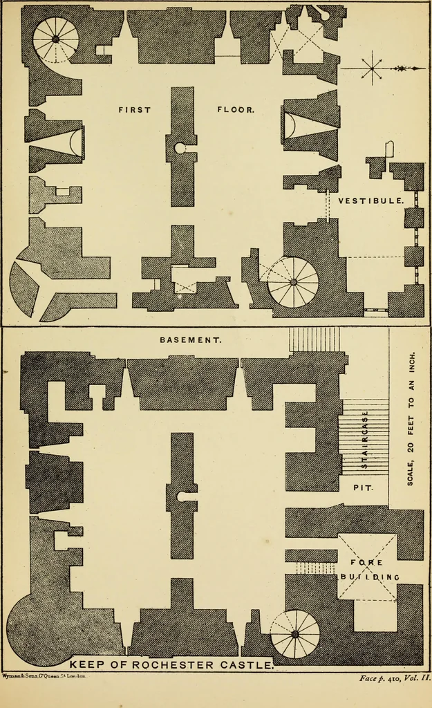 An illustration from Mediæval military architecture in England, 1884, leaf 498