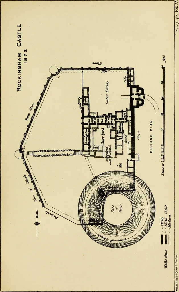 An illustration from Mediæval military architecture in England, 1884, leaf 518