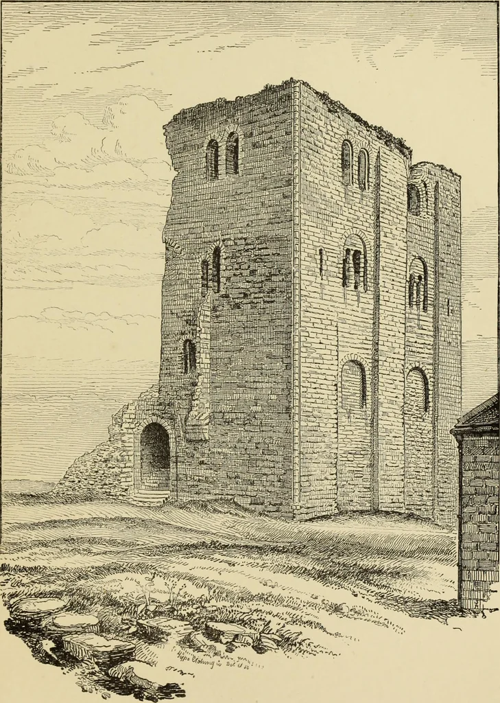 An illustration from Mediæval military architecture in England, 1884, leaf 562