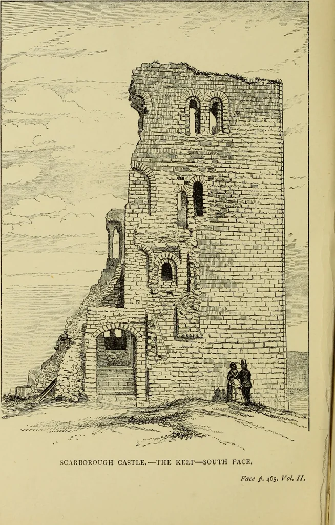 An illustration from Mediæval military architecture in England, 1884, leaf 565