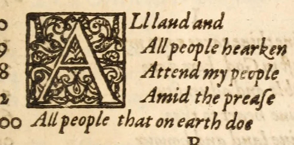 An illustration from The Whole booke of Psalmes collected into English meeter, 1618, leaf 525