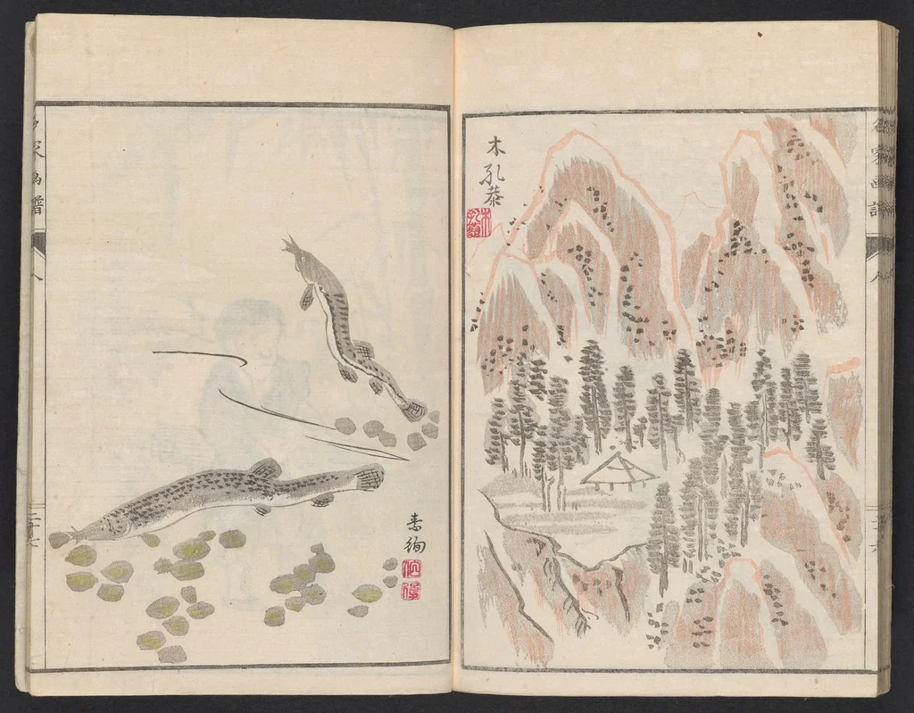 An illustration from Meika gafu, 1814, leaf 31