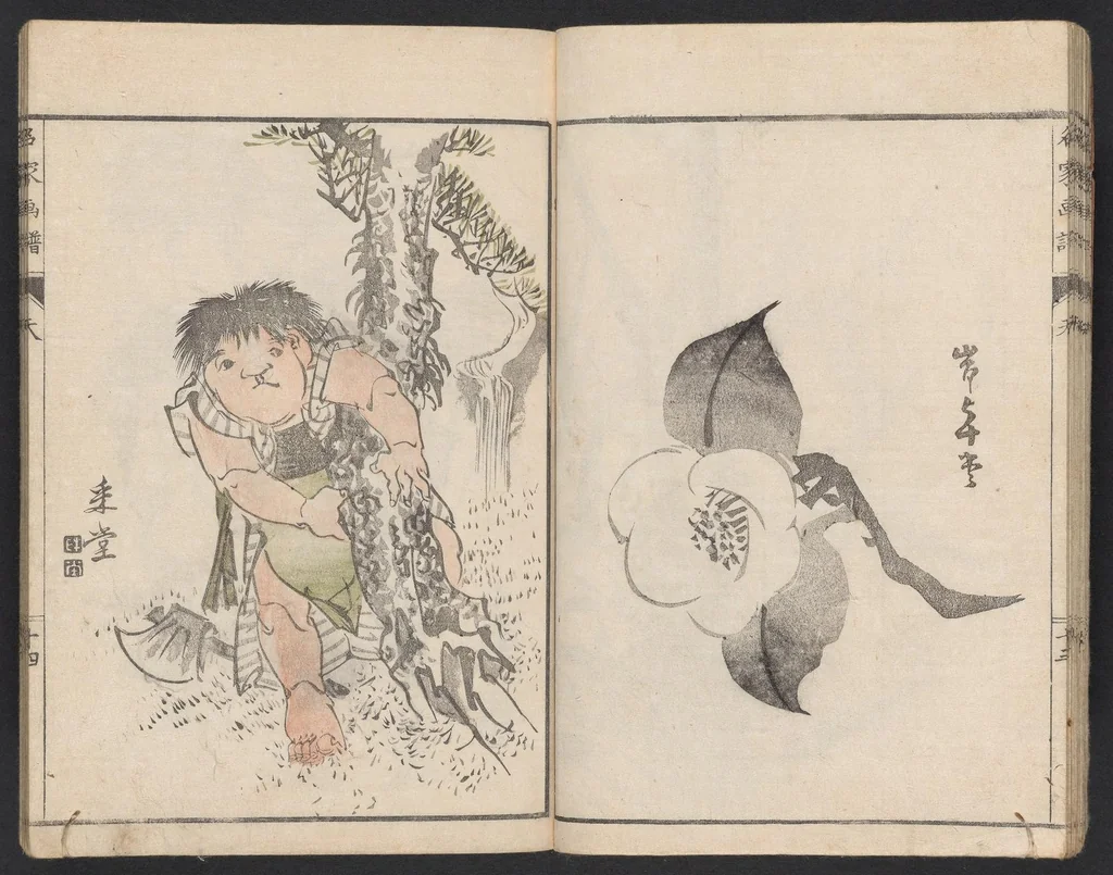 An illustration from Meika gafu, 1814, leaf 19