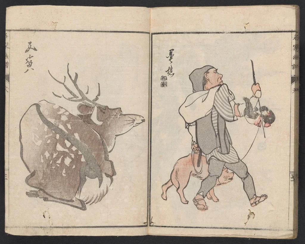 An illustration from Meika gafu, 1814, leaf 36