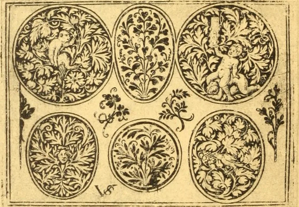 An illustration from Meister des ornamentstichs, eine auswahl aus vier jahrhunderten, 1900, leaf 121