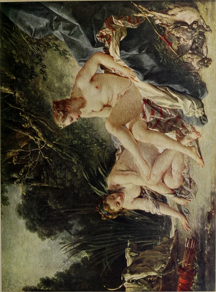 An illustration from Meister des Rokoko : acht farbige Wiedergaben nach Gemälden von Watteau, Boucher und Fragonard, 1900, leaf 18