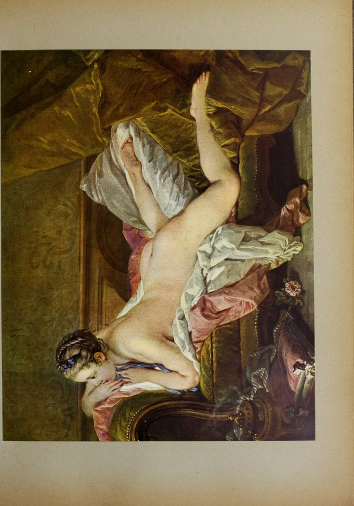 An illustration from Meister des Rokoko : acht farbige Wiedergaben nach Gemälden von Watteau, Boucher und Fragonard, 1900, leaf 20